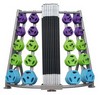 Aerofit RK-BPS-20B Стойка для бодипампов, платиновая на 16 комплектов