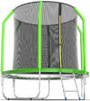 EVO Jump Батут 6 футов с внутренней сеткой и лестницей (зелёный), Cosmo 6ft Green