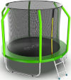 EVO Jump Батут 8 футов с внутренней сеткой и лестницей (зелёный), Cosmo 8ft Green