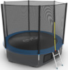 EVO Jump Батут 10 футов с внешней сеткой, лестницей и нижней сетью (синий), External 10ft Blue + Lower net