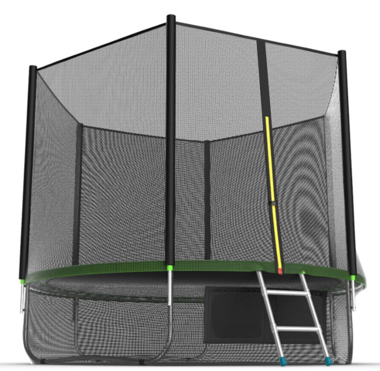 EVO Jump Батут 10 футов с внешней сеткой, лестницей и нижней сетью (зелёный), External 10ft Green + Lower net EVO Jump Батут 10 футов с внешней сеткой, лестницей и нижней сетью (зелёный), External 10ft Green + Lower net