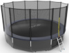 EVO Jump Батут 16 футов с внешней сеткой, лестницей и нижней сетью (синий), External 16ft Blue + Lower net