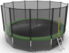 EVO Jump Батут 16 футов с внешней сеткой, лестницей и нижней сетью (зелёный), External 16ft Green + Lower net