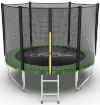 EVO Jump Батут 8 футов с внешней сеткой и лестницей (зелёный), External 8ft Green