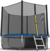 EVO Jump Батут 8 футов с внешней сеткой, лестницей и нижней сетью (синий), External 8ft Blue + Lower net