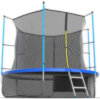 EVO Jump Батут 10 футов с внутренней сеткой, лестницей и нижней сетью (синий), Internal 10ft Blue + Lower net