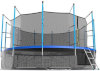 EVO Jump Батут 16 футов с внутренней сеткой, лестницей и нижней сетью (синий), Internal 16ft Blue + Lower net