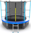 EVO Jump Батут 8 футов с внутренней сеткой, лестницей и нижней сетью (синий), Internal 8ft Blue + Lower net
