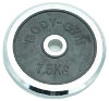 Body Gym Блин хромированный с обрезиненным центром 7.5 кг (внутренний диаметр 31 мм)