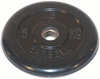 MB Barbell Диск для штанги черный обрезиненный, 5 кг (26 мм), серия Стандарт