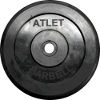 MB Barbell Диск для штанги черный обрезиненный, 10 кг (26 мм), серия Атлет