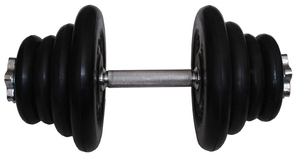MB Barbell Гантель разборная обрезиненная 21.5 кг (диски серии MB Barbell Гантель разборная обрезиненная 21.5 кг (диски серии
