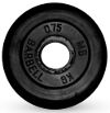 MB Barbell Диск для штанги черный обрезиненный, 0.75 кг (26 мм), серия Стандарт
